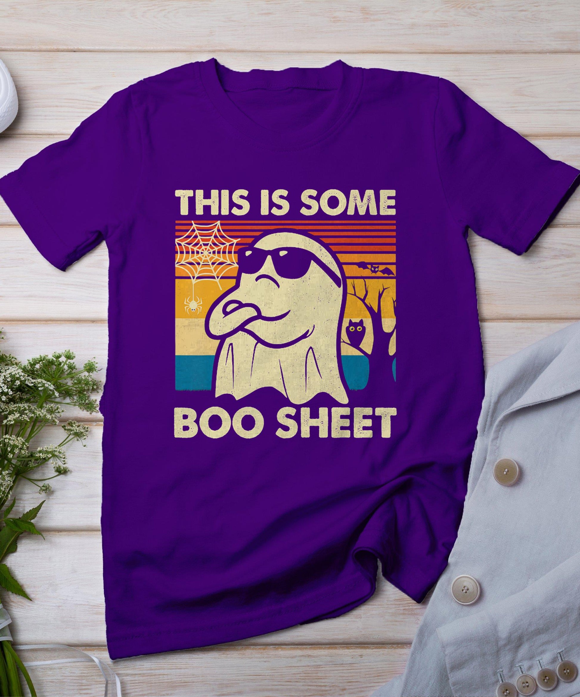 This Is Some Boo Sheet Ghost Retro Funny Halloween Men Women T-Shirt