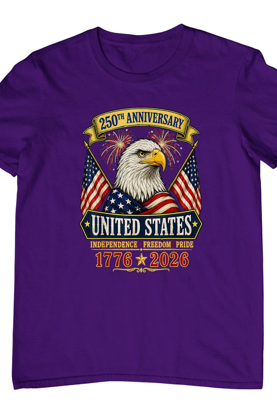 USA Independence 250th Anniversary 1776 2026 Patriotic Eagle T-Shirt