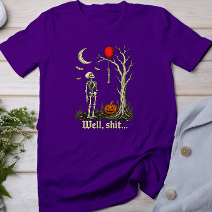 Skeleton Lost Balloon Well Shit Funny Saying Quote Men Women T-Shirt
