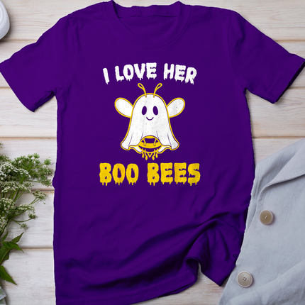Funny I Love Her Boo Bees Couples Halloween Costume Men T-Shirt
