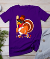 Turkey Playing Baseball Thanksgiving T-Shirt