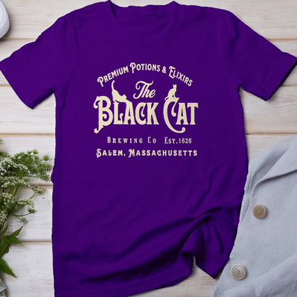The Black Cat Witchy Salem Est 1626 Halloween Cat Lover Gift T-Shirt