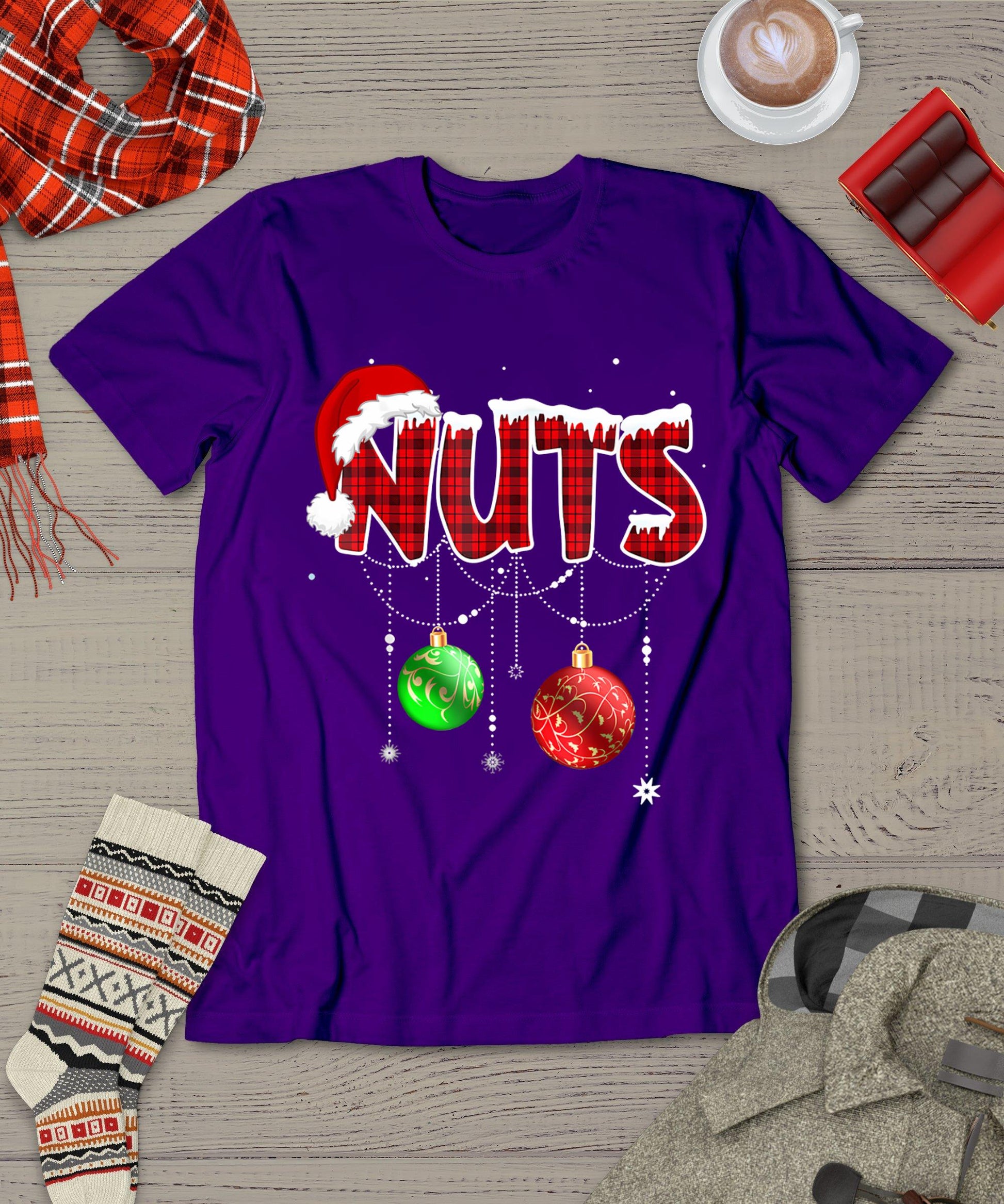 Chest Nuts Funny Matching Chestnuts Christmas Couples Nuts T-Shirt