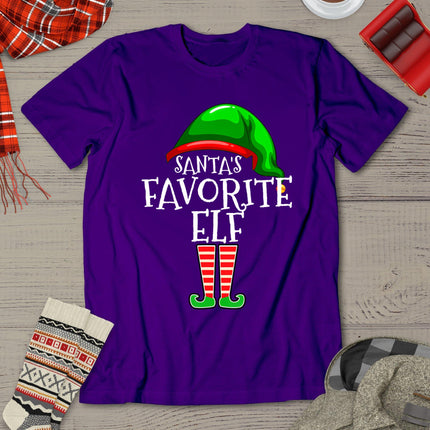 Santa's Favorite Elf Group Matching Family Christmas T-Shirt