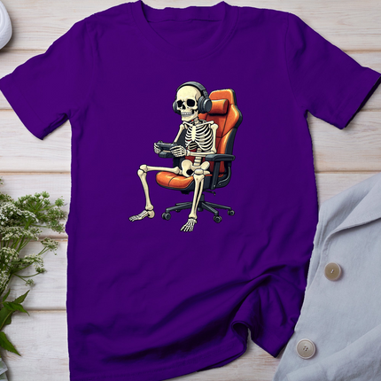 Halloween Skeleton Gamer Video Gaming Boys Girls Men Women T-Shirt