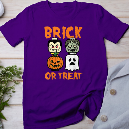 Halloween Brick Or Treat Building Blocks Costume Boys Kids T-Shirt