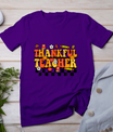 Thankful Teacher Retro Groovy Thanksgiving Fall Women Men T-Shirt