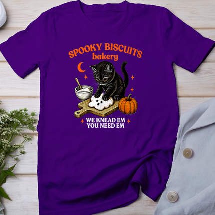 Kitty Biscuits Spooky Season Spooky Biscuits Bakery Cat T-Shirt