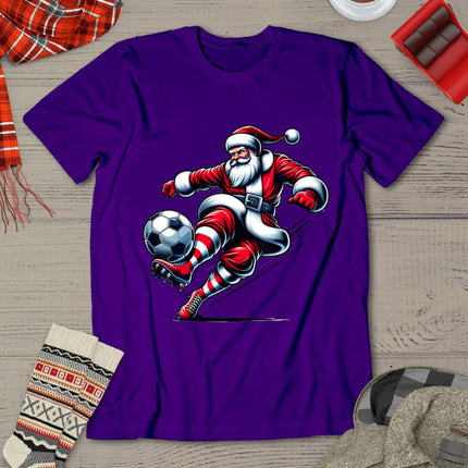 Santa Plays Soccer Christmas Sports Women Men Kids T-Shirt