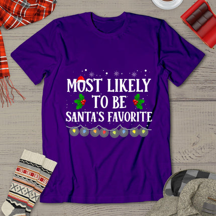 Most Likely To Be Santas Favorite Matching Family Christmas T-Shirt