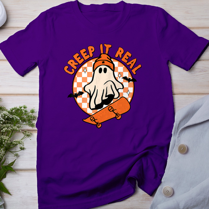 Vintage Retro Halloween Creep It Real Ghost Boy Fall Season T-Shirt