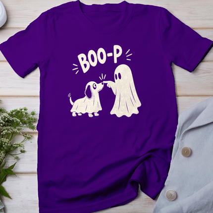 Boo Boo-p Dog Ghost Funny Halloween Dog Lovers Dog Mom T-Shirt