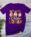 Cna Squad Gnome Nurse Leopard Thanksgiving Fall Stethoscope T-Shirt