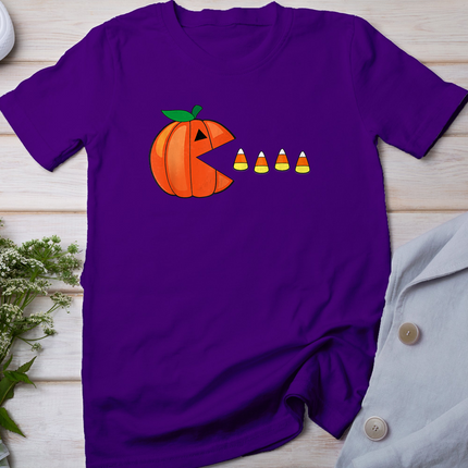 Funny Halloween Pumpkin Eating Candy Corn Gift T-Shirt