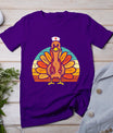 Turkey Nurse Stethoscope Thanksgiving Fall Scrub Top Women T-Shirt