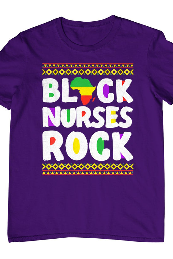 African American Black Nurse Rock Juneteenth T-Shirt