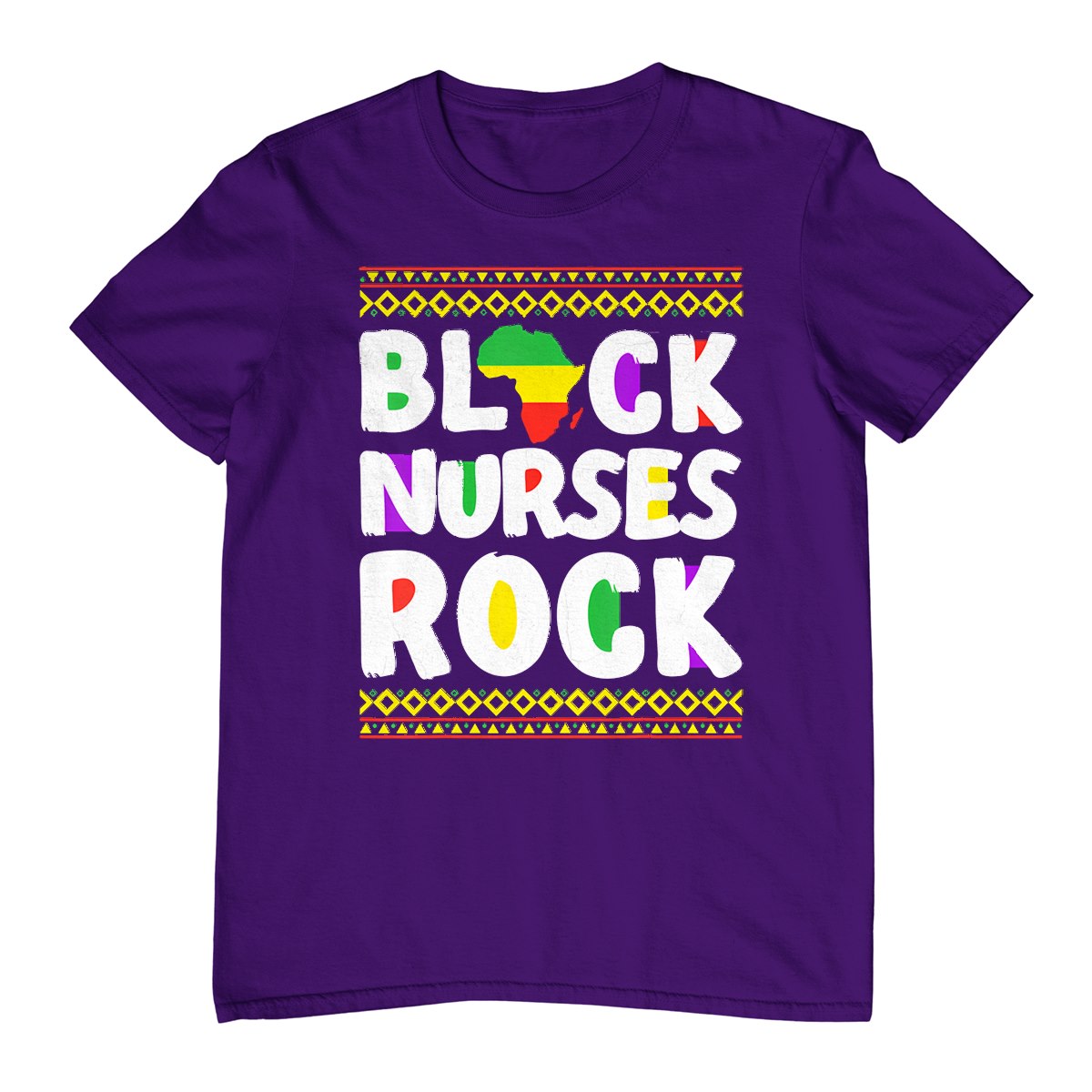African American Black Nurse Rock Juneteenth T-Shirt