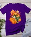 Thanksgiving Pumpkin Sunflower Fall Autumn Holiday T-Shirt