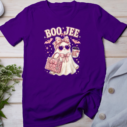 Boo JEE Boujee Ghost Halloween October Vibes Women Girls T-Shirt