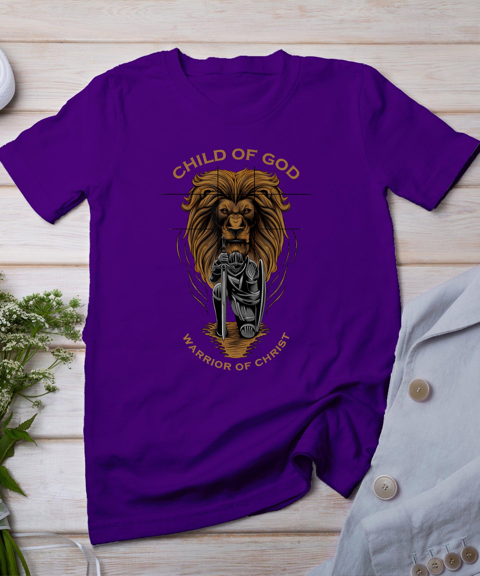 Child Of God Warrior Of Christ Jesus Christian Faith Graphic T-Shirt