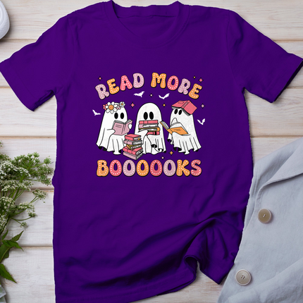 Cute Ghost Book Read More Books Funny Teachers Halloween T-Shirt