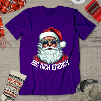 Big Nick Energy Funny Santa Christmas T-Shirt