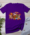 Retro Autumn Pumpkin Fall Nurse Life Thanksgiving Nurse T-Shirt