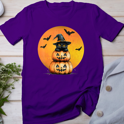 Halloween Cat Black Cat Halloween Scary Cat Angry Cat Funny T-Shirt