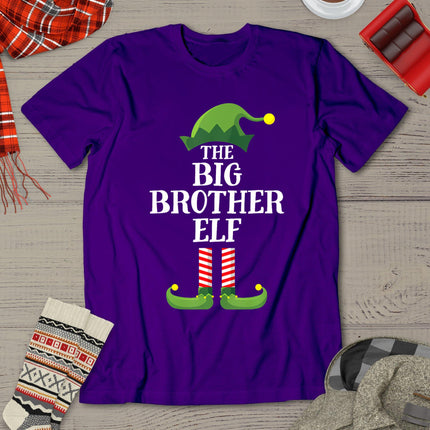 Big Brother Elf Matching Family Group Christmas Party Pyjamas T-Shirt