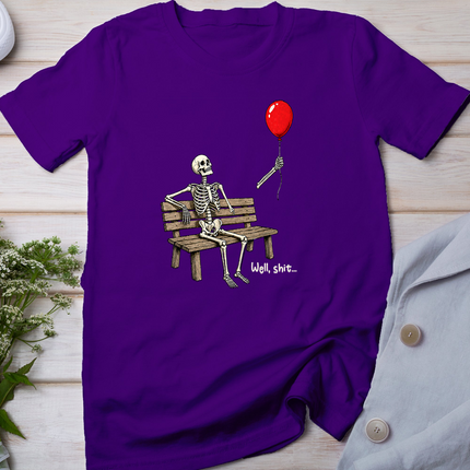 Skeleton Lost Balloon Well Shit Funny Saying Quote Men Women T-Shirt
