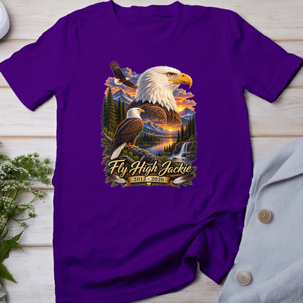 Fly High Jackie, Jackie and Shadow Bald Eagle T-Shirt