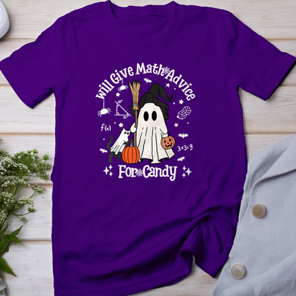 Funny Math Teacher Halloween Ghost Math Lover Teachers Woman T-Shirt