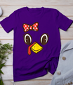 Cute Turkey Face Ribbon Thanksgiving Kid Toddler Girls Women T-Shirt