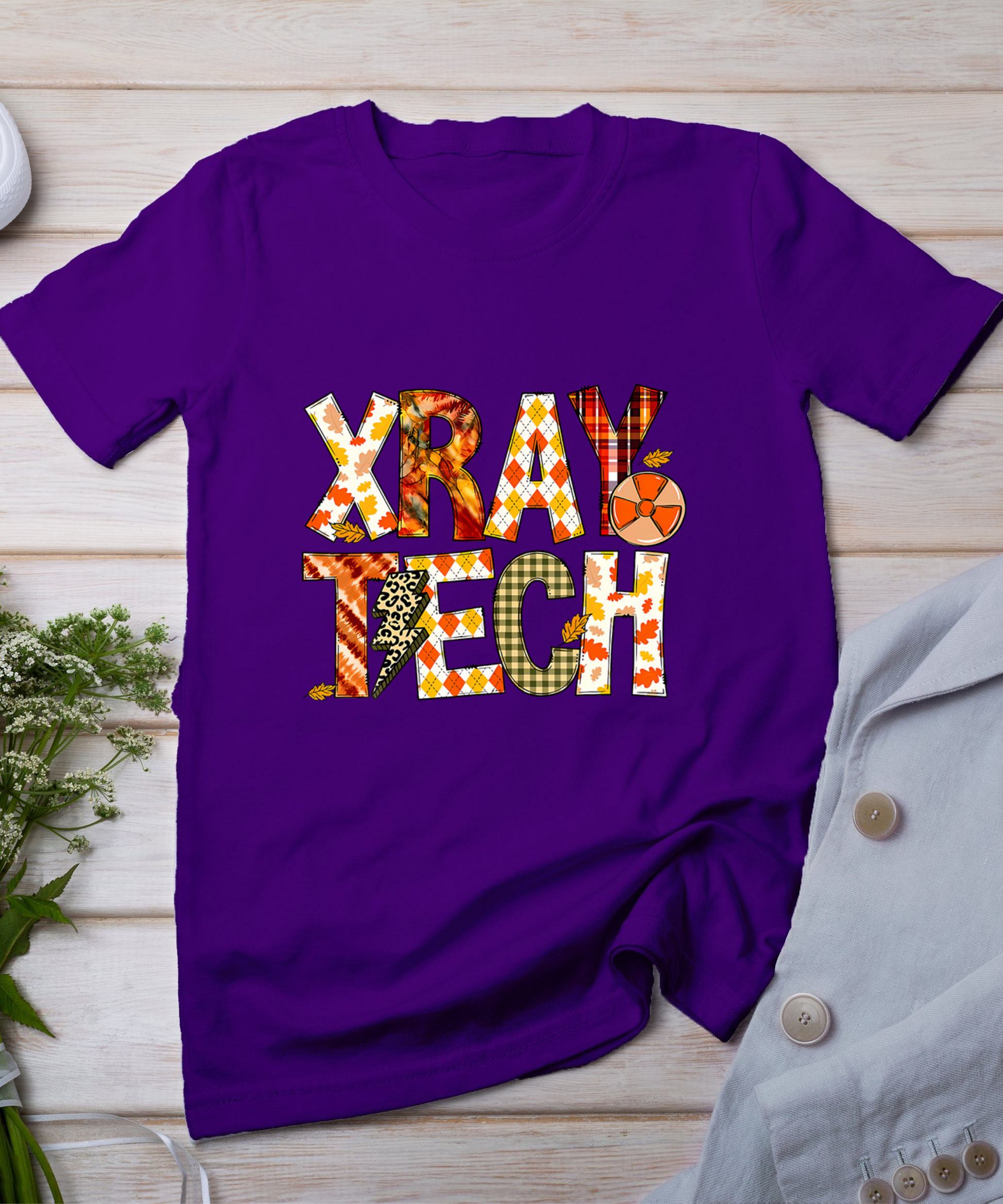 X-Ray Tech Fall Radiology Technologist Autumn Thanksgiving T-Shirt