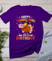 Happy Thanksgiving And Yes It's My Birthday Cute Turkey Kids T-Shirt