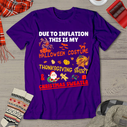 Due To Inflation This Is My Funny Xmas Christmas T-Shirt