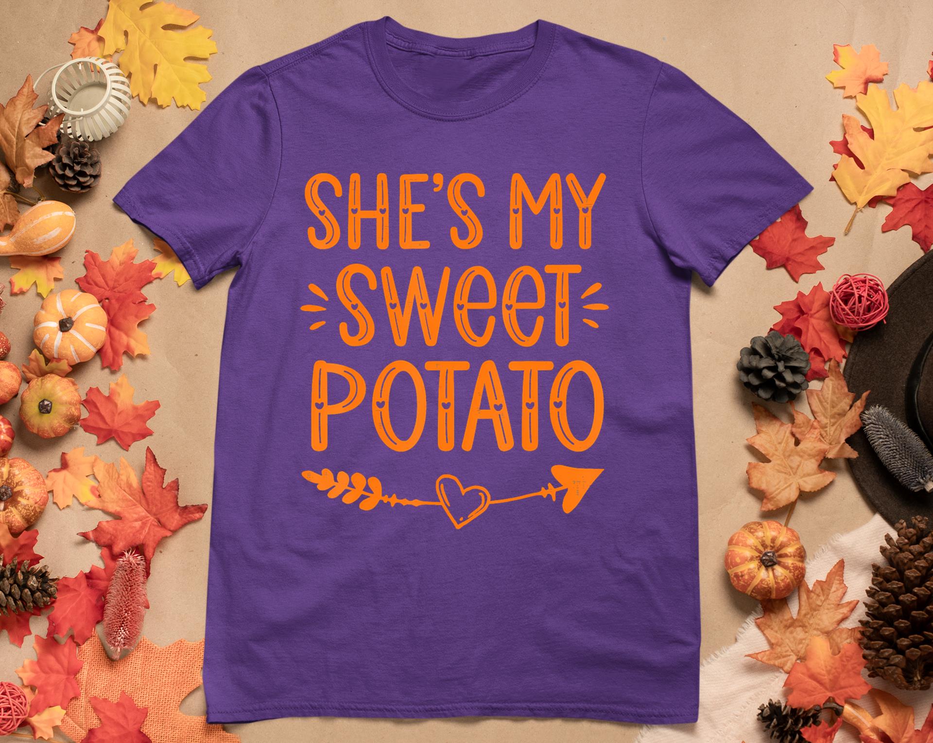 Thanksgiving Matching Couples She's My Sweet Potato I Yam T-Shirt