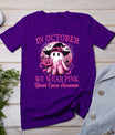 In October We Wear Pink Ghost Witch Breast Cancer Awareness T-Shirt