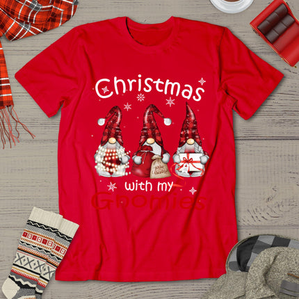 Gnome Family Christmas Shirts For Women Men - Buffalo Plaid T-Shirt