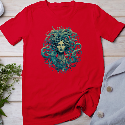 Medusa Greek Mythology Ancient Dark Retro Design Halloween T-Shirt