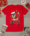 Dabbing Santa Xmas Lights Girls Boys Kids Christmas Gifts T-Shirt