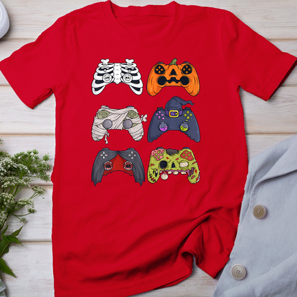 Halloween Skeleton Zombie Gaming Controllers Mummy Boys Kids T-Shirt