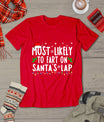 Most Likely To Fart On Santa's Lap Family Matching Christmas T-Shirt