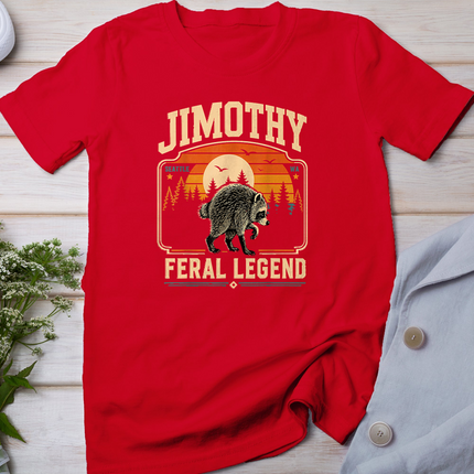 Retro Jimothy Raccoon Funny Seattle Meme Feral Animal T-Shirt