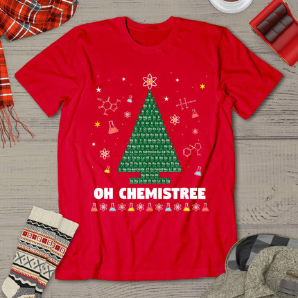 Oh Chemistree Periodic Table Chemistry Christmas Tree T-Shirt