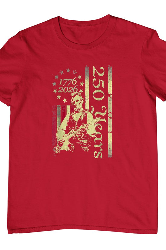 Vintage Abraham Lincoln Abe Lincoln Playing Guitar 250 Years T-Shirt