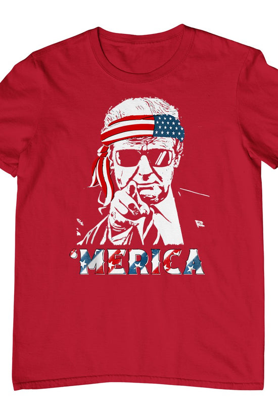 'Merica Trump Happy 4th Of July Trump American Flag T-Shirt