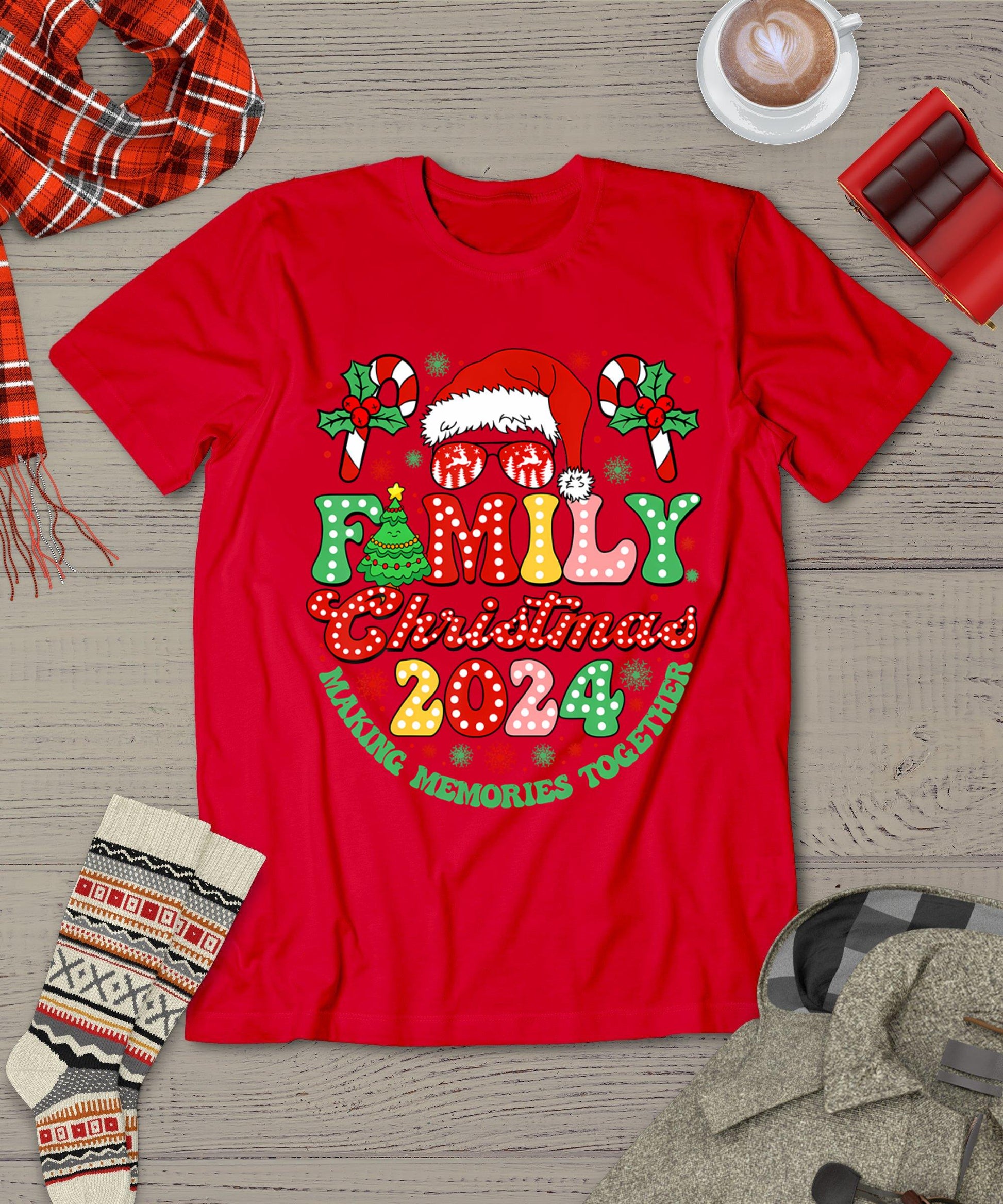 Family Christmas 2024 Christmas Squad Xmas Matching Pajamas T-Shirt