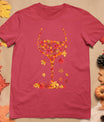 Glass Of Wine Maple Leaf Autumn Fall Funny Drink Wine Lovers T-Shirt