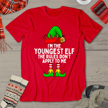 I'm The Youngest Elf Matching Family Christmas T-Shirt